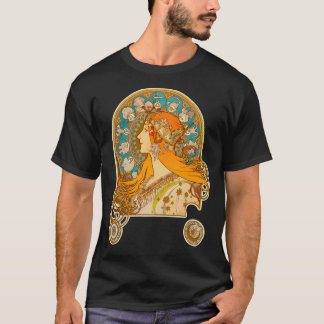 Zodiac (1896) - Alphonse Mucha. Hög T Shirt