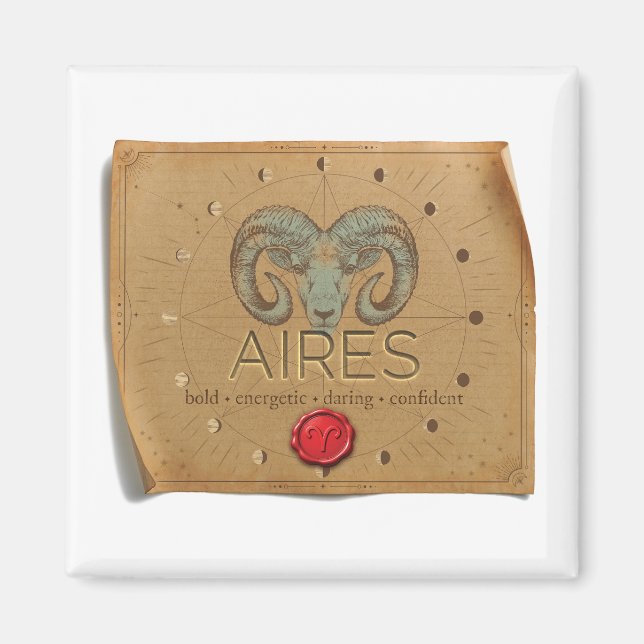 ZODIAC - Aires - Magnet (Framsidan)