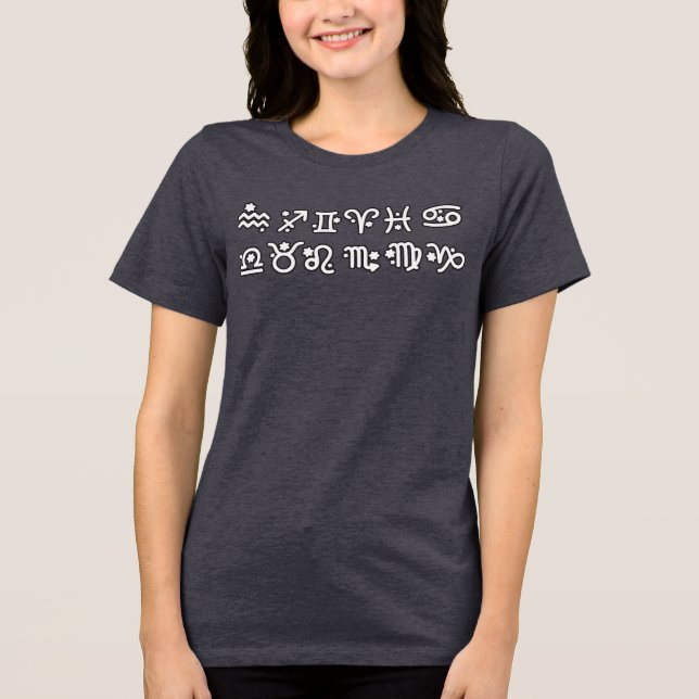 Zodiac Alla tecken T Shirt (Framsida)