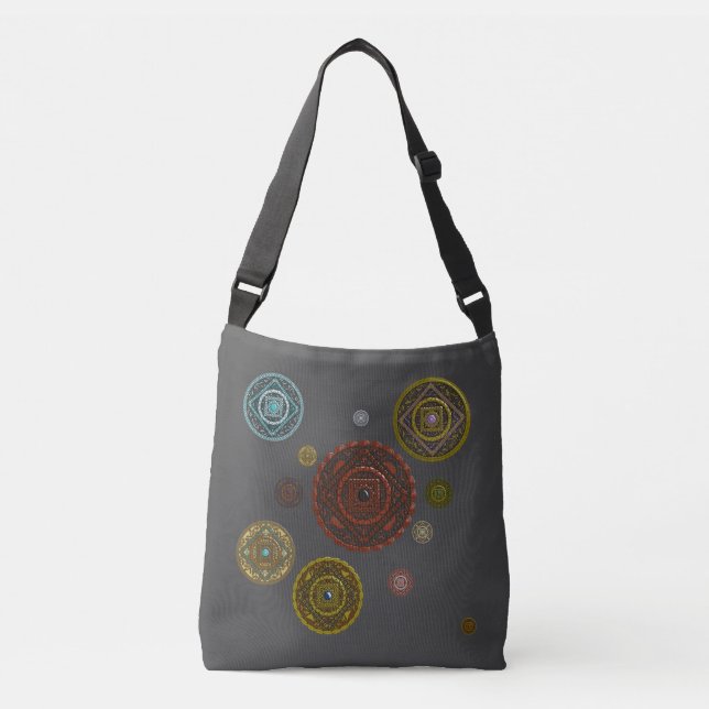 Zodiac Allt-over-Print-blocket Axelväska (Framsida)