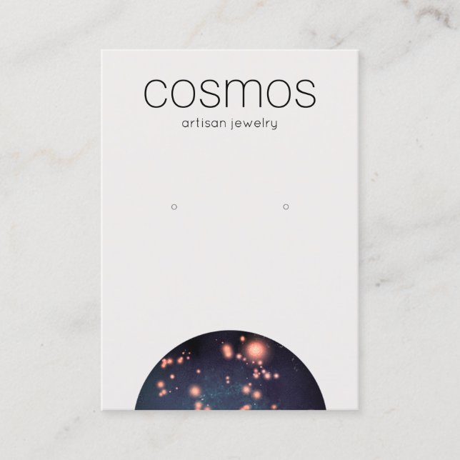 Zodiac Andlig Stars Earring Jewelry Visning Visitkort (Framsida)