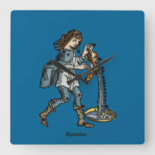 Zodiac: Aquarius 1482 Fyrkantig Klocka
