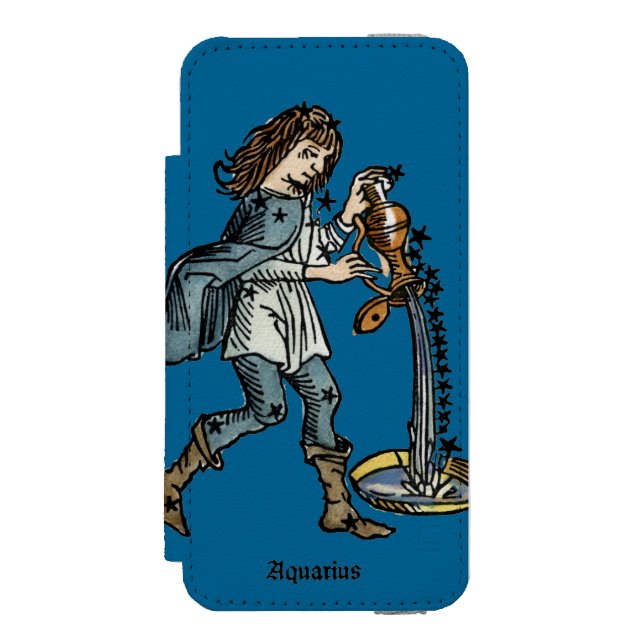 Zodiac: Aquarius 1482 Incipio iPhone Wallet Skal (Folio Framsidan)