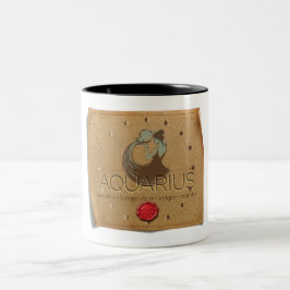 Zodiac - Aquarius - Coffee Mug Två-Tonad Mugg