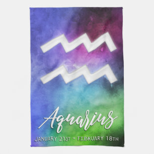 Zodiac: Aquarius Data Kökshandduk