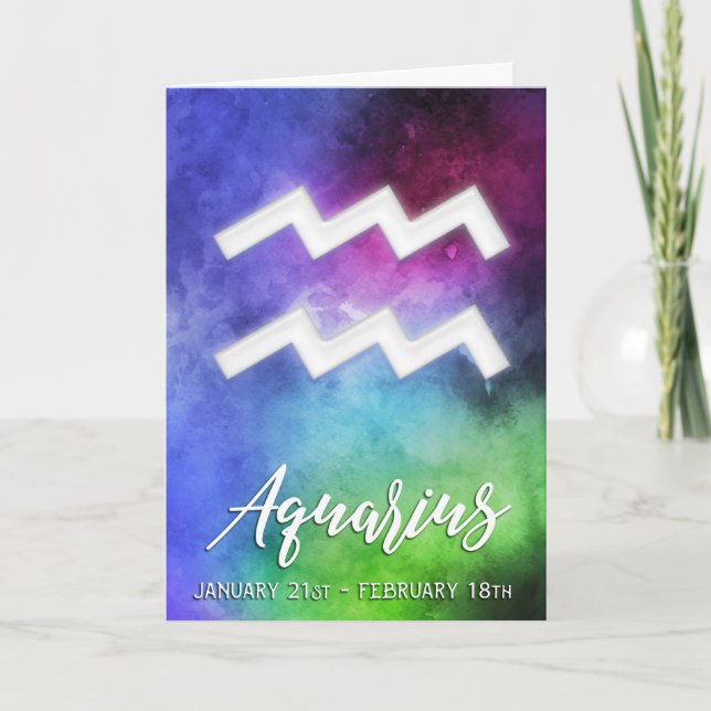 Zodiac: Aquarius Data Kort (Framsida)