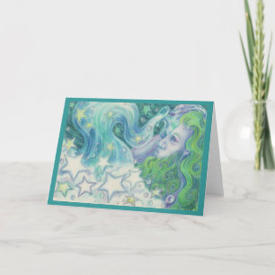 Zodiac Aquarius hälsning-kort Kort