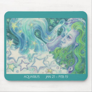 Zodiac Aquarius mousepad data Musmatta