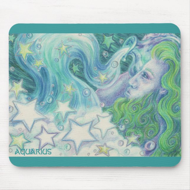 Zodiac Aquarius mousepad Musmatta (Framsidan)