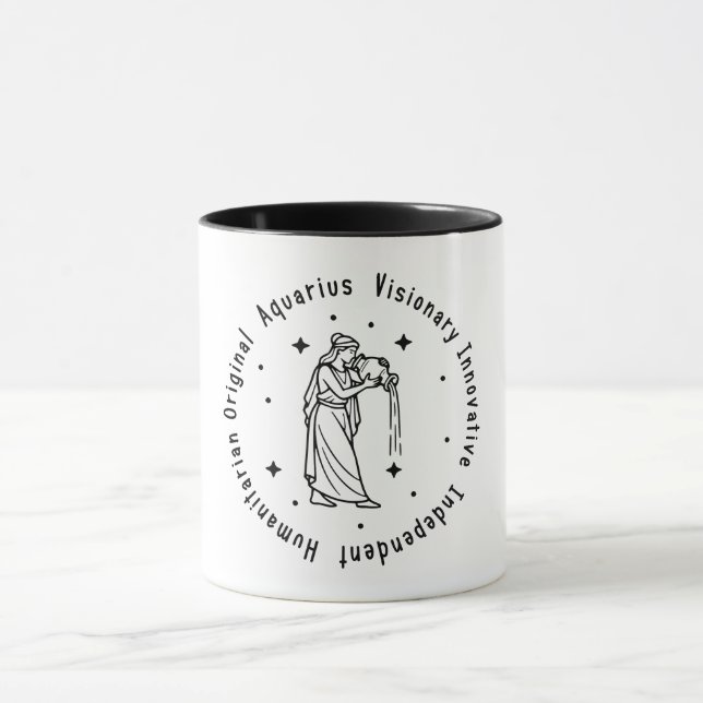 Zodiac Aquarius Mugg (Center)