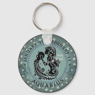Zodiac Aquarius Nyckelring