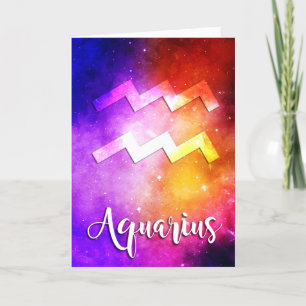 Zodiac: Aquarius Space Candy Kort