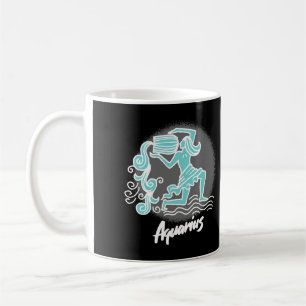 Zodiac Aquarius Symbol Coffee Mugg