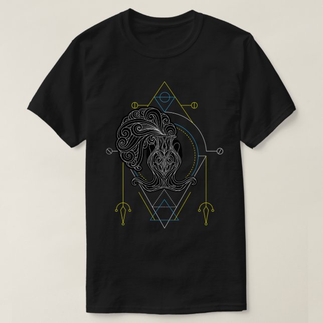 Zodiac Aquarius T Shirt (Design framsida)