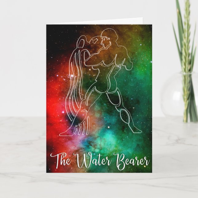 Zodiac : Aquarius "Vatten Bearer" Kort (Framsida)