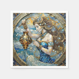 Zodiac - Aquarius Vatten Bearer Pappersservett