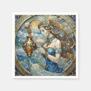 Zodiac - Aquarius Vatten Bearer Pappersservett
