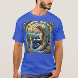 Zodiac - Aquarius Vatten Bearer-Sjöjungfrun T Shirt