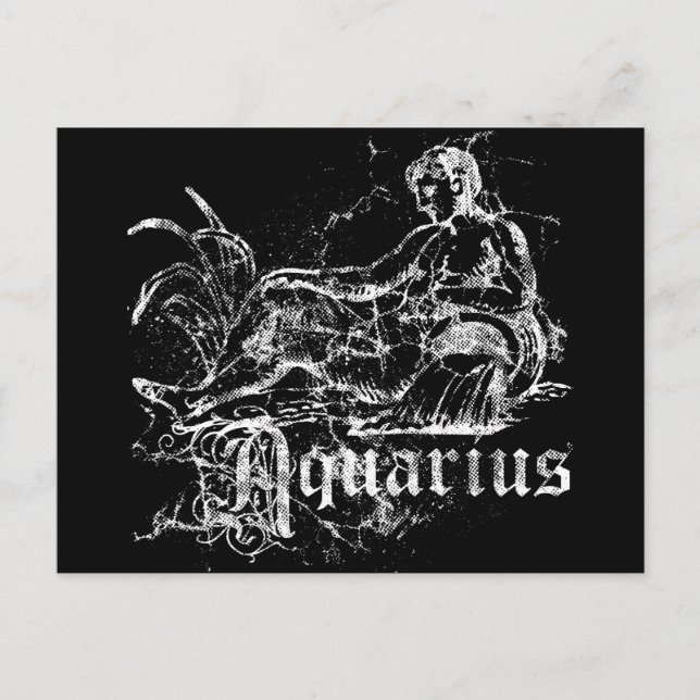 Zodiac Aquarius Vykort (Framsida)