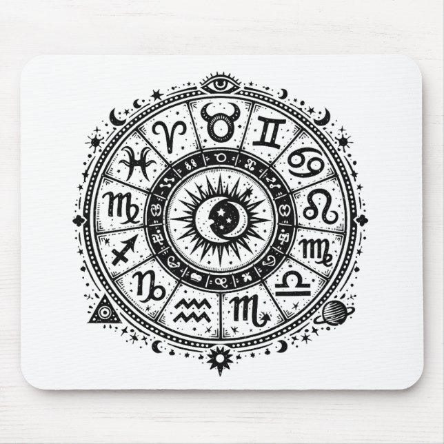 Zodiac Arcana — De tolv stjärntecknen av BurnsInHe Musmatta (Framsidan)