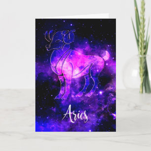 Zodiac: Aries Birthday Card Kort