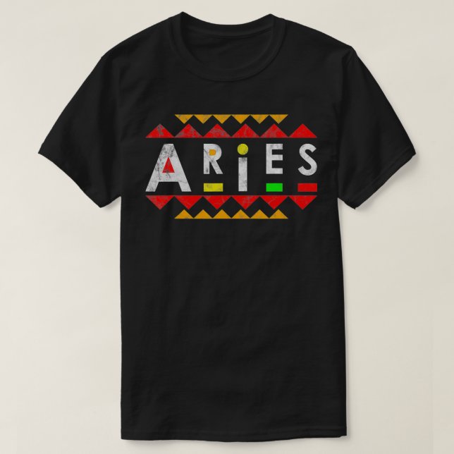 Zodiac Aries Birthday Gift bday-firande T Shirt (Design framsida)