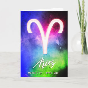 Zodiac: Aries Data födelsedagskort Kort