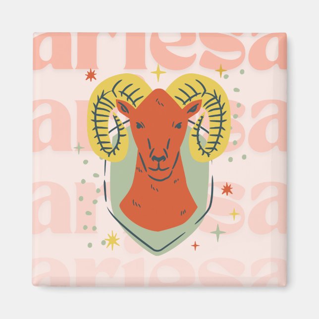 Zodiac Aries Magnet (Framsidan)