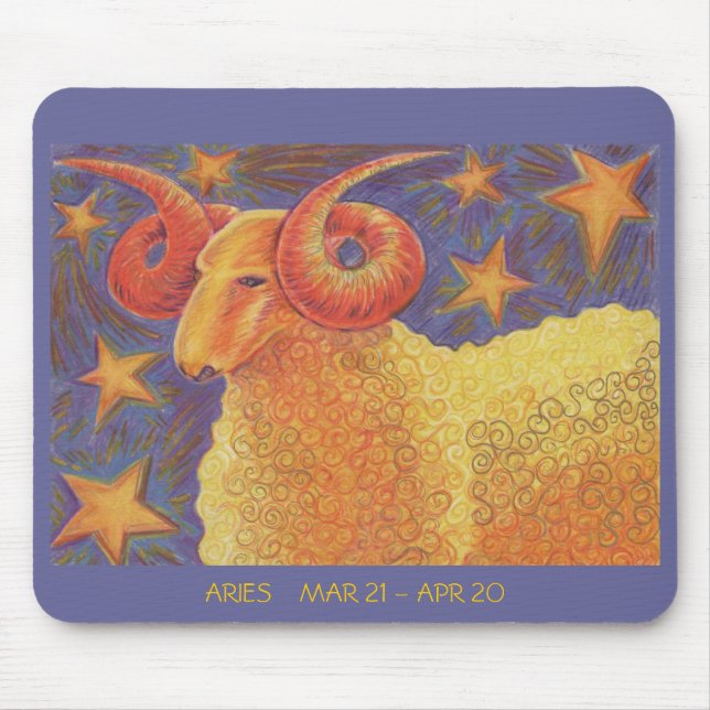 Zodiac Aries mousepad data Musmatta (Framsidan)