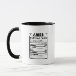 Zodiac Aries Nutrition Fact Mugg