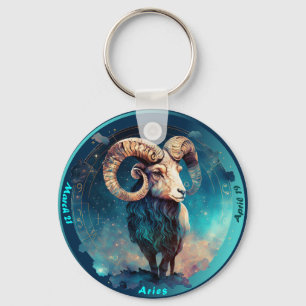 Zodiac Aries Ram Anpassa Personlig Nyckelring