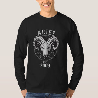 Zodiac Aries Ram Born 2009 T Shirt