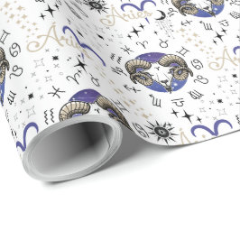Zodiac Aries Wrapping Papper Presentpapper