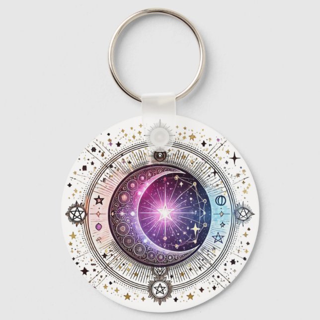 Zodiac astrology måne nyckelring (Framsida)