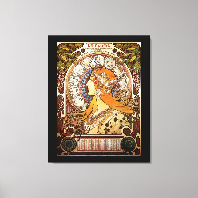 Zodiac av Alphonse Mucha Canvastryck (Framsida)