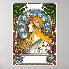 Zodiac av Alphonse Mucha Poster