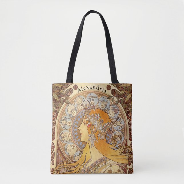 Zodiac av Alphonse Mucha Tygkasse (Framsida)