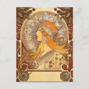 Zodiac av Alphonse Mucha Vykort