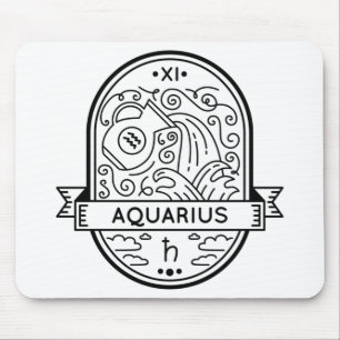 ZODIAC BADGE SYMBOL AQUARIUS STROLL MUSMATTA