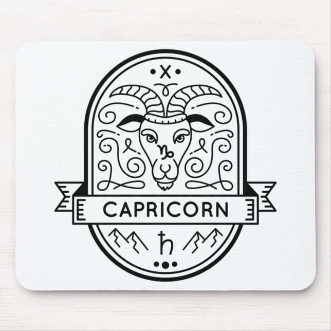 ZODIAC BADGE SYMBOL CAPRICORN STROKE MUSMATTA (Framsidan)