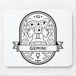 ZODIAC BADGE SYMBOL GEMINI STROLL MUSMATTA