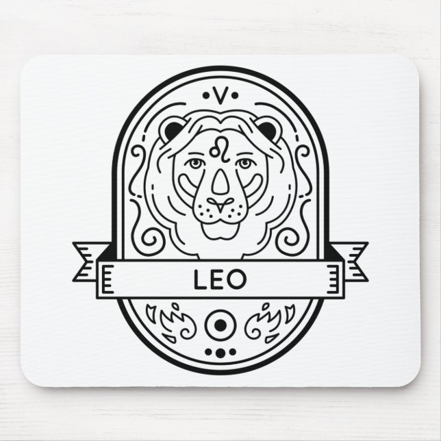 ZODIAC BADGE SYMBOL LEO STROKE MUSMATTA (Framsidan)