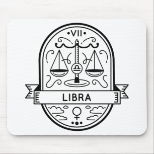 ZODIAC BADGE SYMBOL LIBRA STROKE MUSMATTA