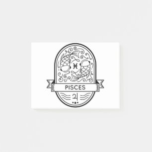 ZODIAC BADGE SYMBOL PISS STARK POST-IT BLOCK