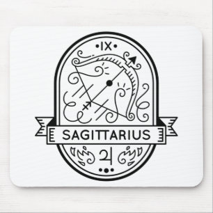 ZODIAC BADGE SYMBOL SAGITTARIUS STROKE MUSMATTA