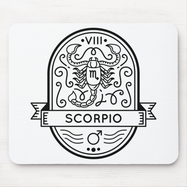 ZODIAC BADGE SYMBOL SKOPIO STROKE MUSMATTA (Framsidan)
