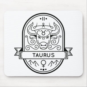 ZODIAC BADGE SYMBOL TAURUS STROKE MUSMATTA