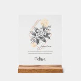 Zodiac Birth Flower Personlig Capricorn Gift