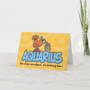 Zodiac Birthday - Aquarius Kort