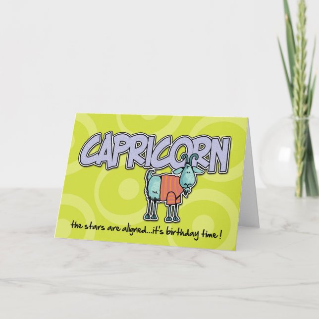 Zodiac Birthday - Capricorn Kort (Framsida)